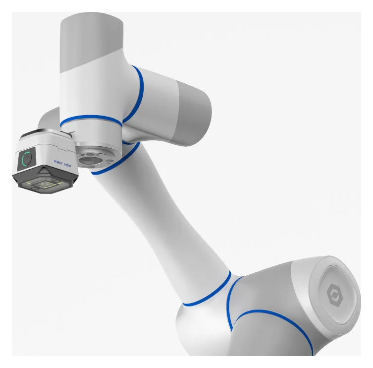 A camera head mounted on the wrist of an arm
