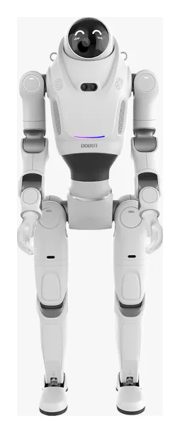 A full-size humanoid robot standing upright